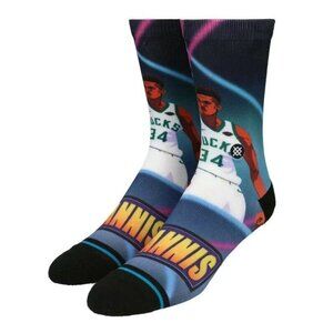 Stance Mens Medium Shoe Size 6-8.5 Fast Break Giannis Antetokounmpo Crew Socks